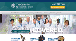 Desktop Screenshot of centerforspecializedsurgery.com